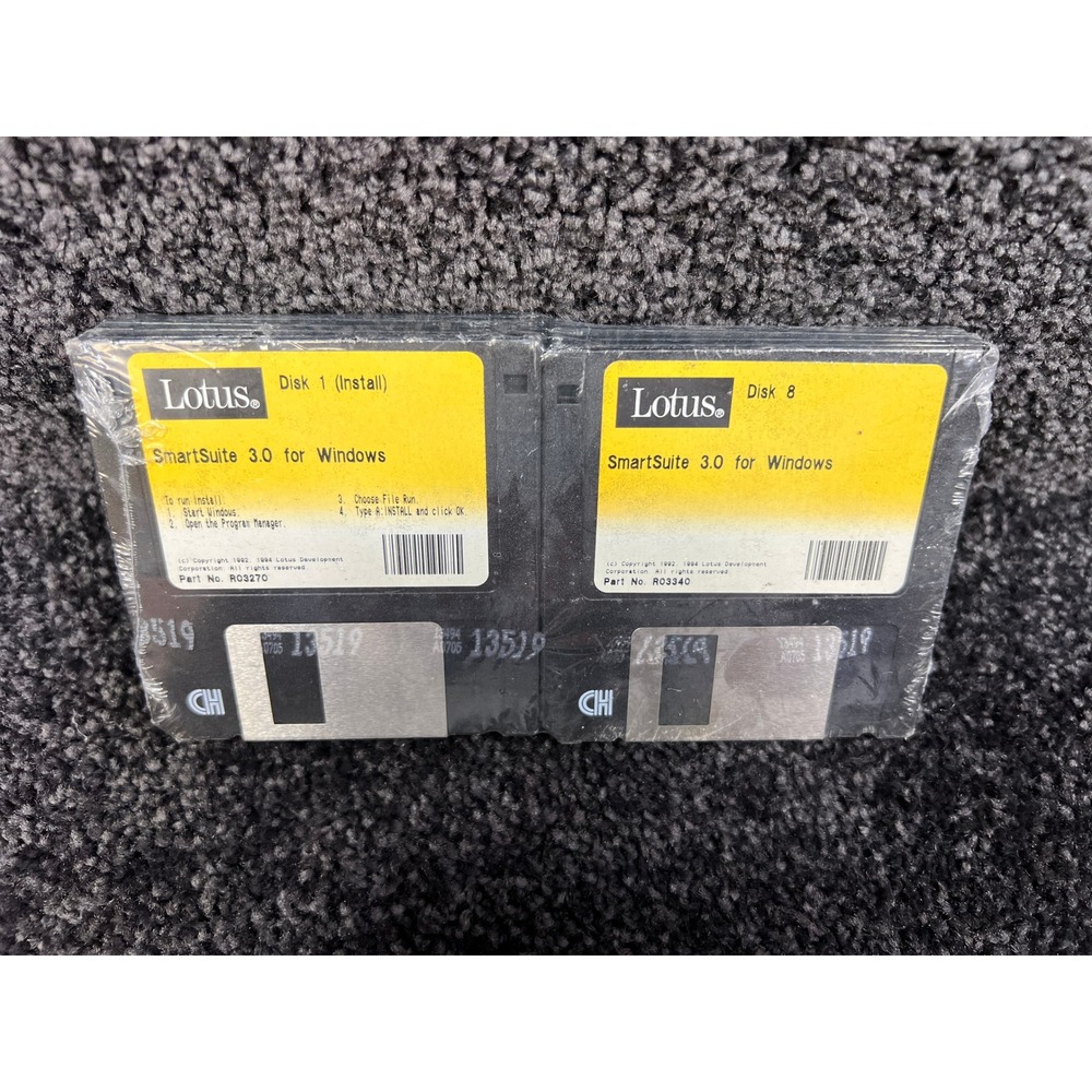 Lotus SmartSuite 3.0‎ for Windows Vintage Floppy Disk Set SEALED NOS